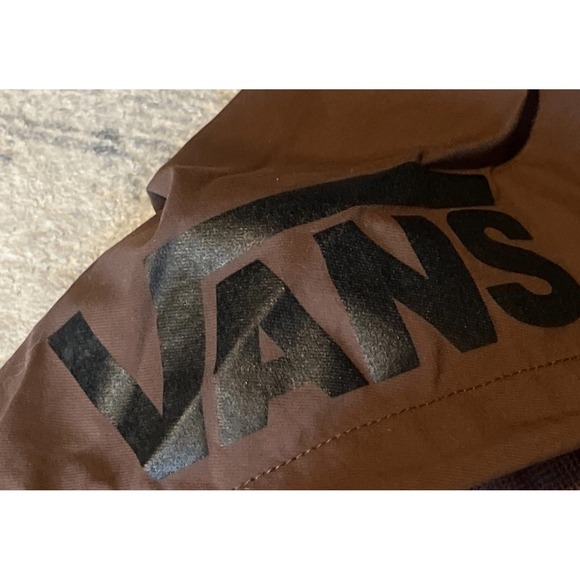 VTG Vans The Original Skate Shoe Jacket M 90s Cream & Brown Mesh Lined Hooded - Picture 3 of 16